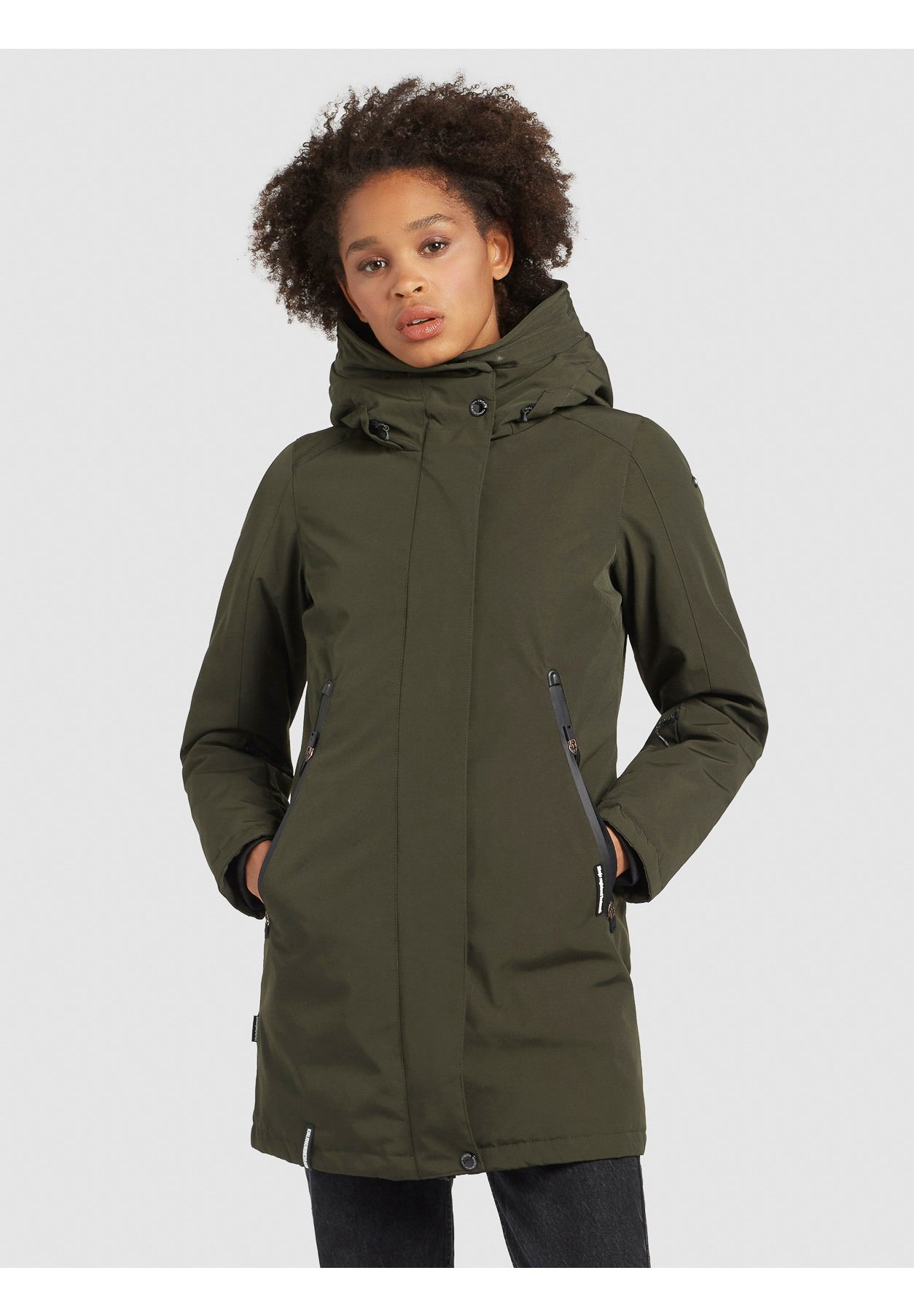 khujo VIONA2 - Abrigo de invierno - dunkeloliv/verde oliva - Zalando.es