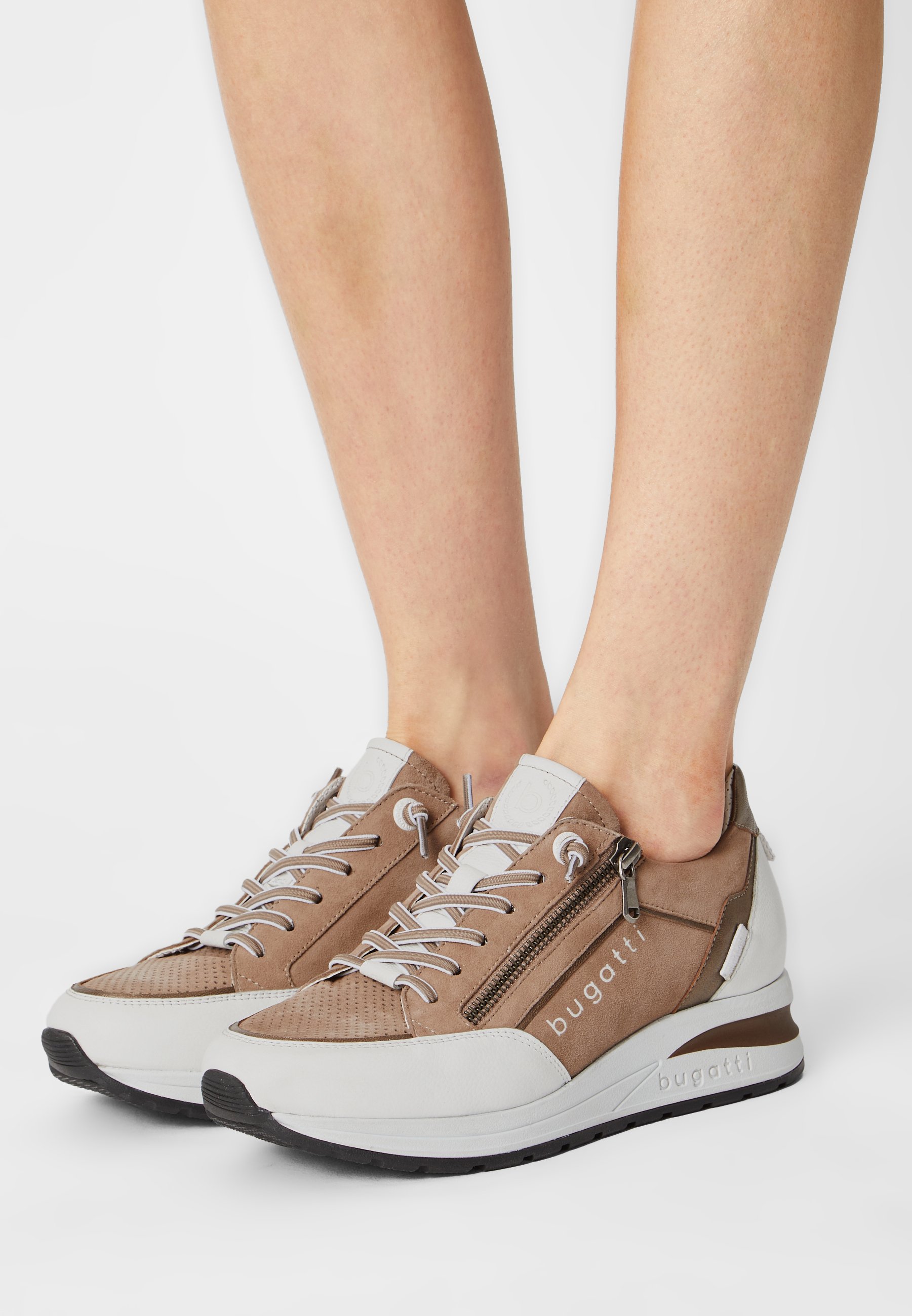 Bugatti VENICE - Sneakers laag - white/sand/Beige - Zalando.nl