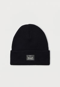 BACKPATCH BEANIE UNISEX - Kootud müts - caviar