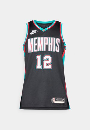 Tricou de baschet negru cu accente turcoaz și roșii. Prezentăm "MEMPHIS" și numărul "12" cu litere îndrăznețe. Logo-ul Nike pe umăr.