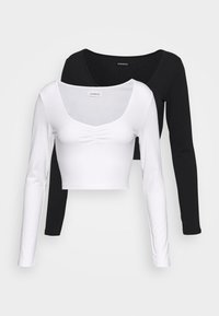 2 PACK - Μπλούζα με μακριά μανίκια - black/white