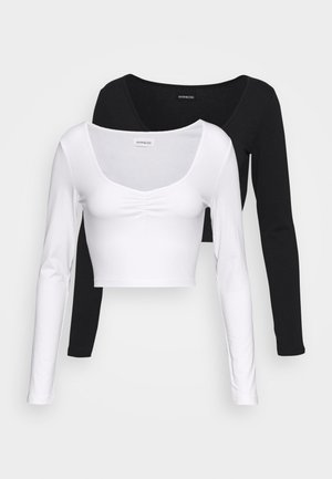 2 PACK - Langarmshirt - black/white