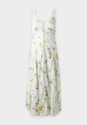 Abercrombie & Fitch, BUTTON THROUGH LINGERIE MIDI SLIP - Robe de jour - mint