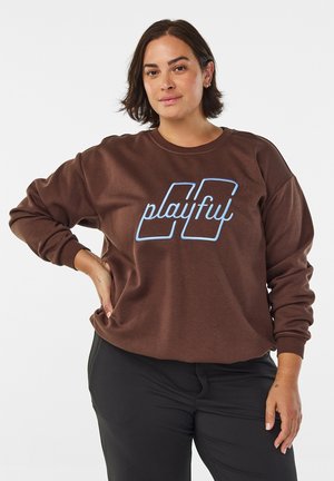 MIT FROTTEE-SCHRIFTZUG - Sudadera - chicory c. playful