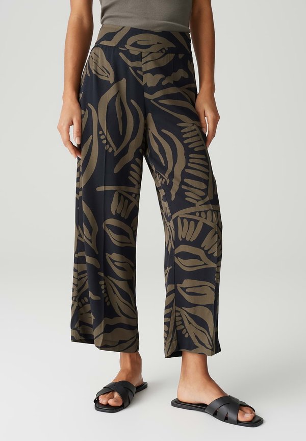 HIGH RISE CROPPED WIDE FIT PRINT - Stoffhose