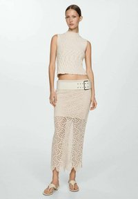 Mango Falda de tubo - off-white