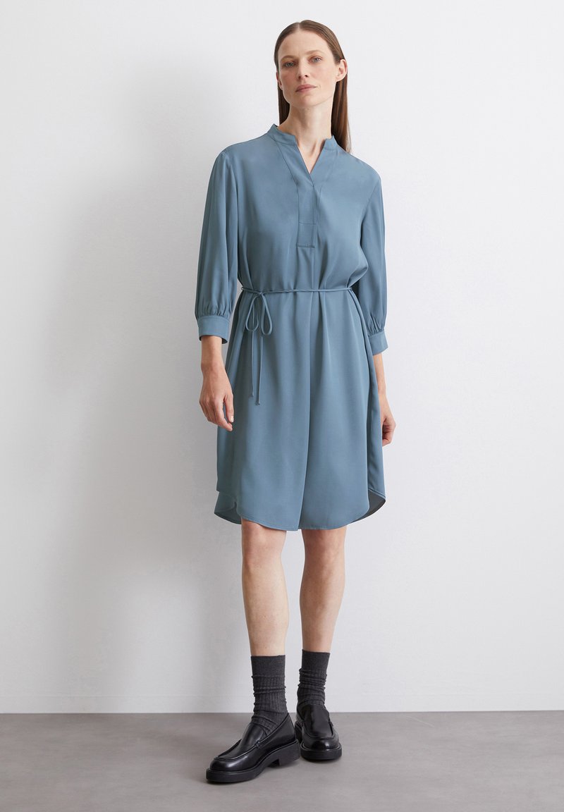Marc O'Polo STYLE DETAILED PLACKET - Day dress - hazy blue/blue - Zalando