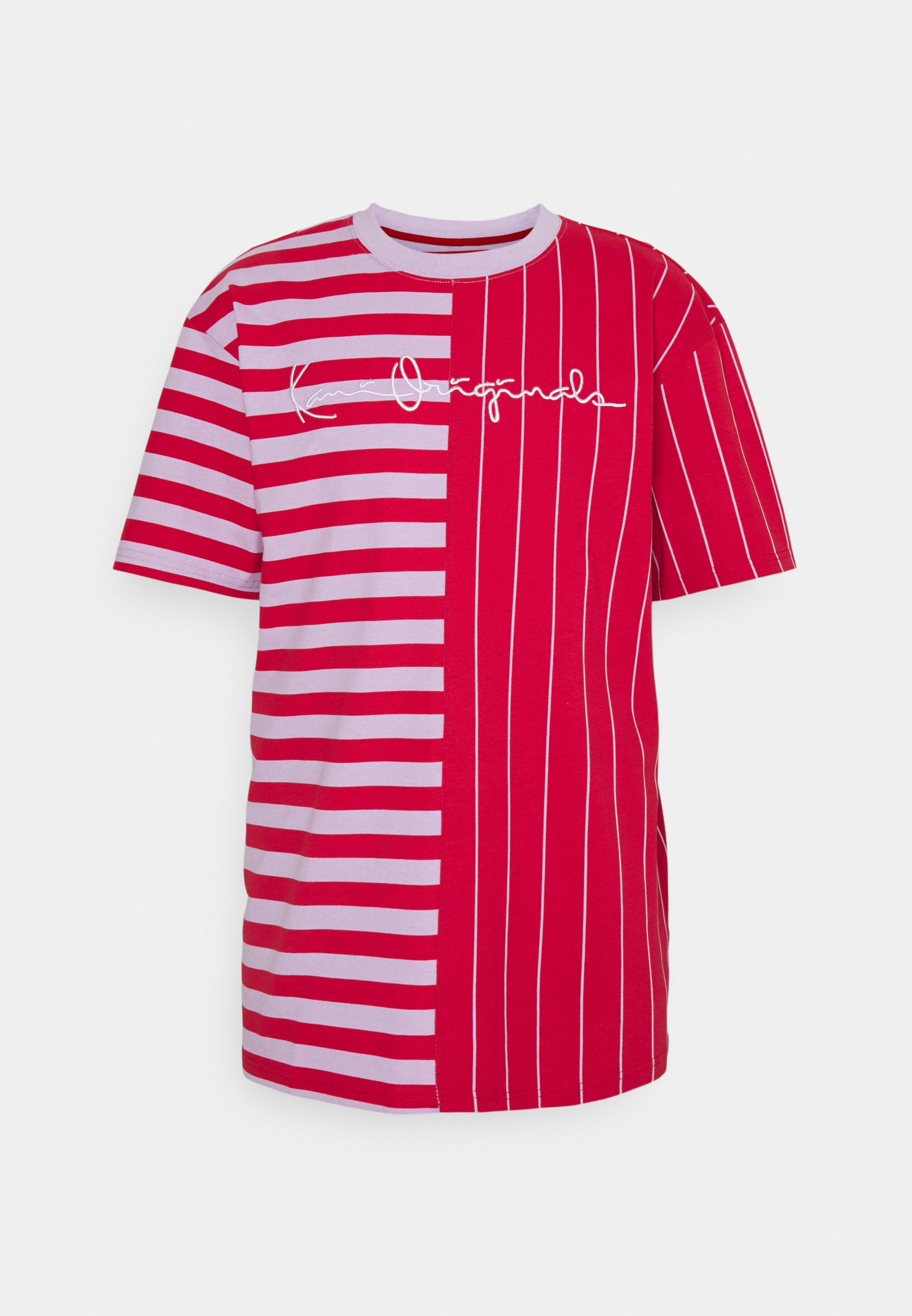 Karl Kani ORIGINALS BLOCK STRIPE TEE UNISEX - Camiseta estampada - red/rojo  - Zalando.es