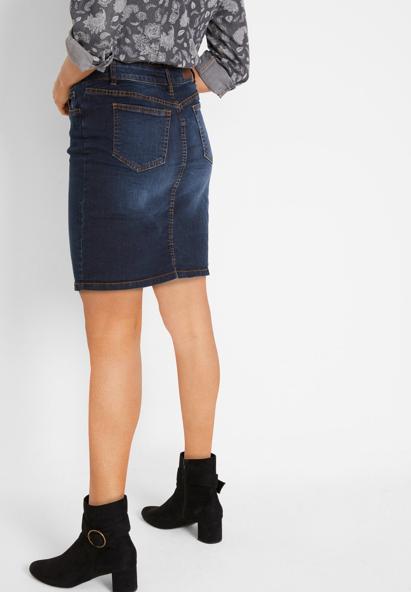 bonprix Gonna di jeans - blau/blu scuro - Zalando.it