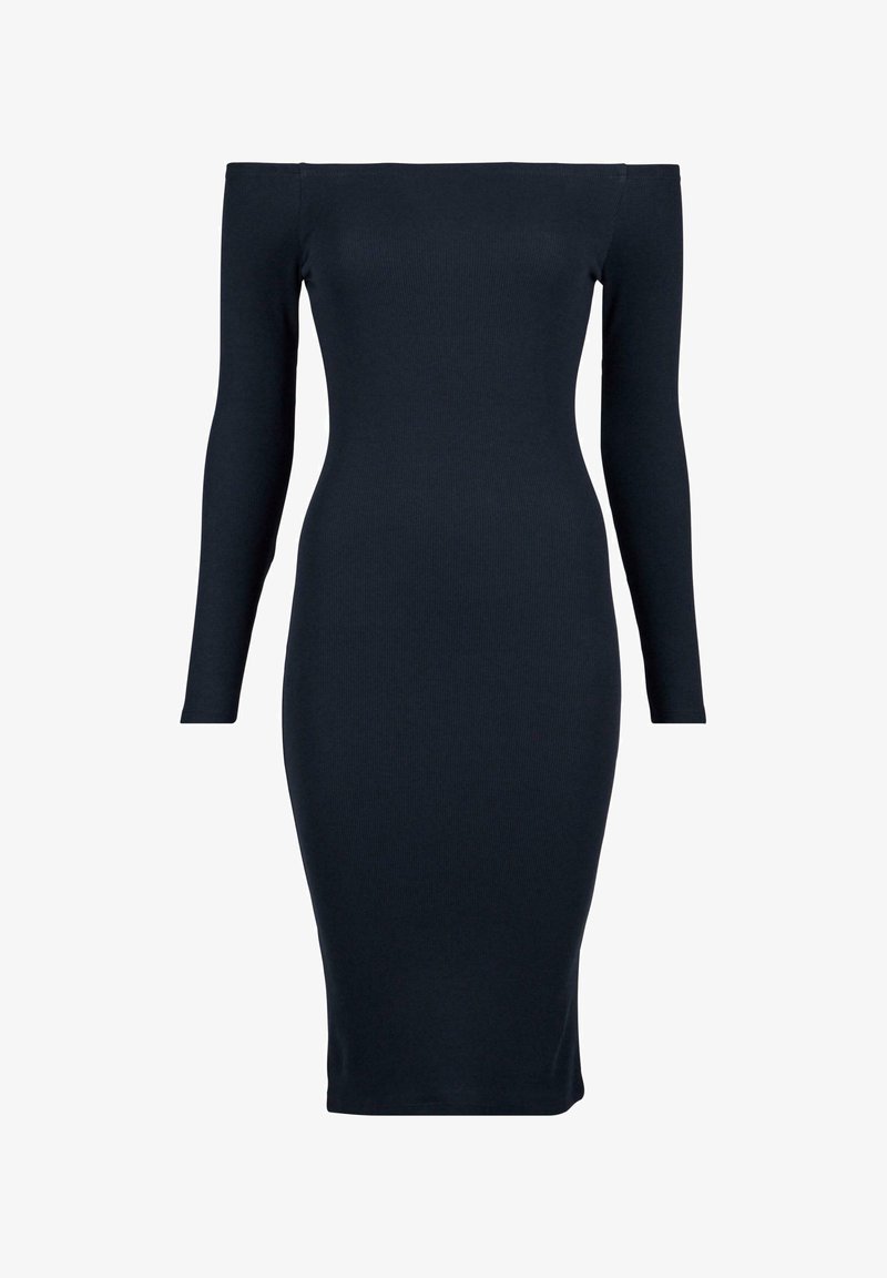Urban Classics OFF SHOULDER LONGSLEEVE - Jumper dress - blackblue/dark blue - Zalando Urban Classics OFF SHOULDER LONGSLEEVE - Jumper dress - blackblue/dark blue - Zalando