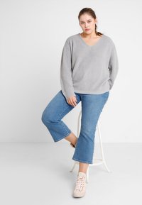 Urban Classics LADIES BACK LACE UP - Stickad tröja - grey