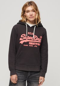 Superdry - GRAPHIC - Jersey con capucha - bison black Imagen en miniatura 1