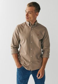 Next - LONG SLEEVE OXFORD  - Overhemd - natural Miniatuurafbeelding 1