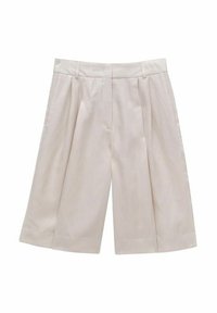 IVORY LONG LINEN - Shorts - light beige