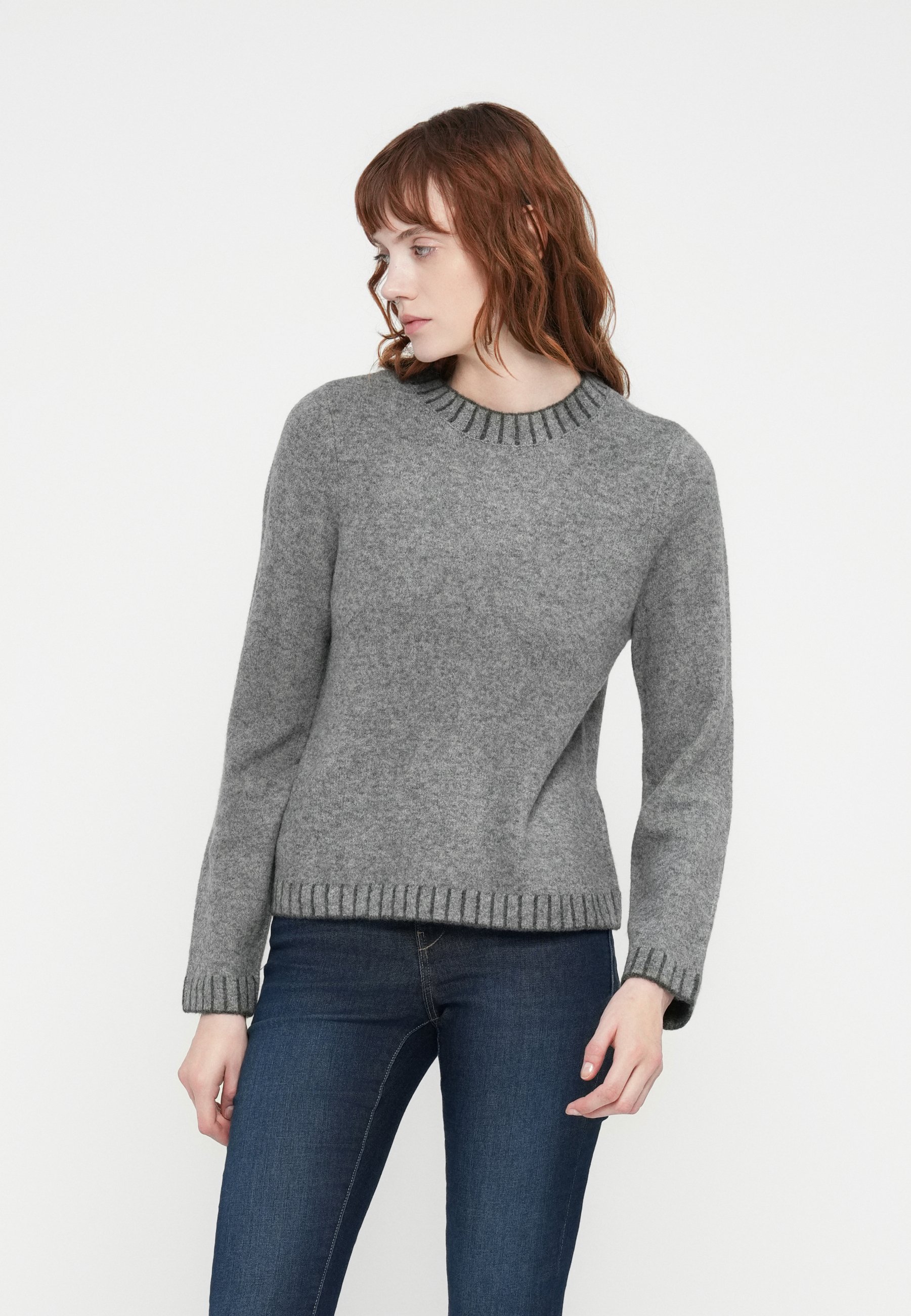 ONLY Maglione Donna A Coste: Maniche Lunghe, Scollo Alto, Spalle Basse, Vestibilità Corta, Morbido