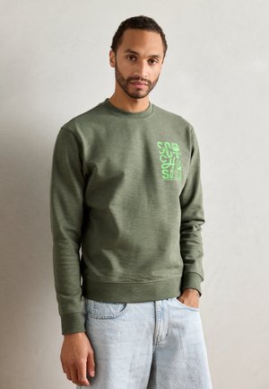 Scotch & Soda LEFT CHEST LOGO - Sweater - thyme