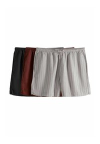 THE SET - REGULAR FIT - 3 PACK - Pantaloni scurți - black red ecru stripe Imagine miniatură 1