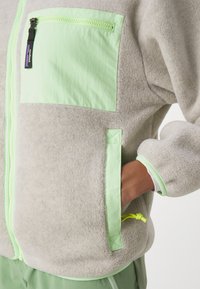 Patagonia Fliisjakk - oatmeal heather/salamander green