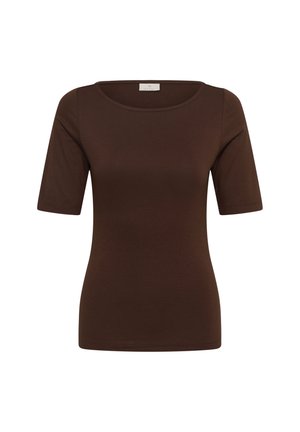 Kaffe, KAYOKO BOATNECK - T-shirt basique - chocolate brown