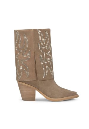 Cowboy-/Bikerstiefelette - marrón claro