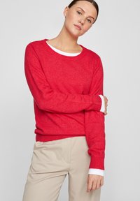 VILA VIRIL O NECK - Stickad tröja - barbados cherry