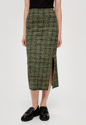 s.Oliver BLACK LABEL MIT JACQUARD MUSTER - Spódnica ołówkowa