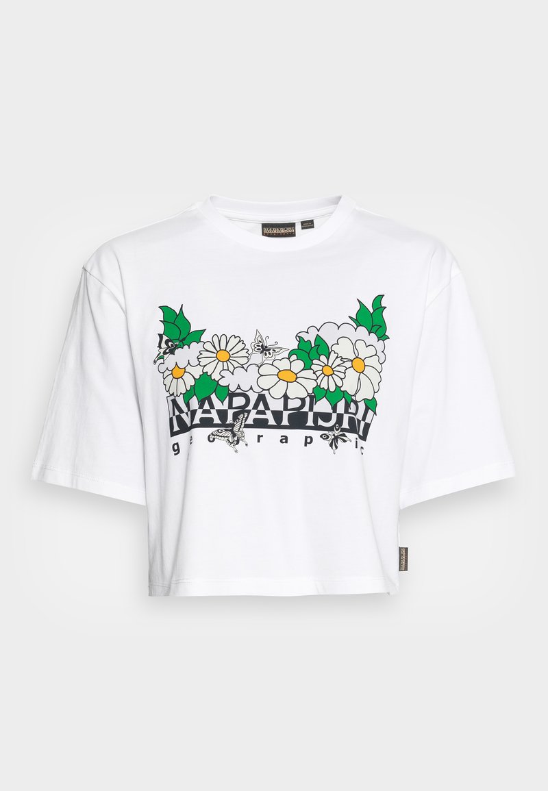 Damen T-Shirts | Napapijri S-VENY CROPPED T-Shirt print bright white/weiß - ZB70157 Damen T-Shirts | Napapijri S-VENY CROPPED T-Shirt print bright white/weiß - ZB70157