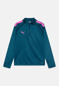 Puma - TEAMLIGA ZIP JR UNISEX - Longsleeve - ocean tropic/electric lime Miniatuurafbeelding 1