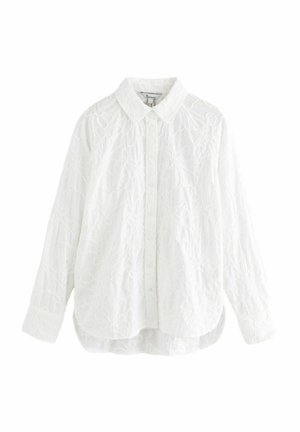 Next REGULAR FIT EMBROIDERED LONG SLEEVE - Blúzka so zapínaním na gombíky - white