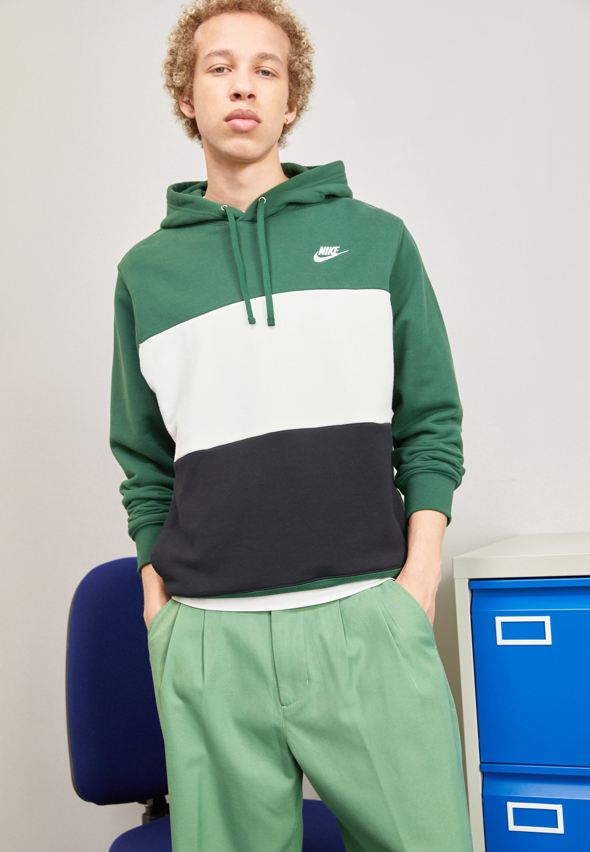 green nike club hoodie