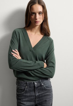Strickpullover - dark green