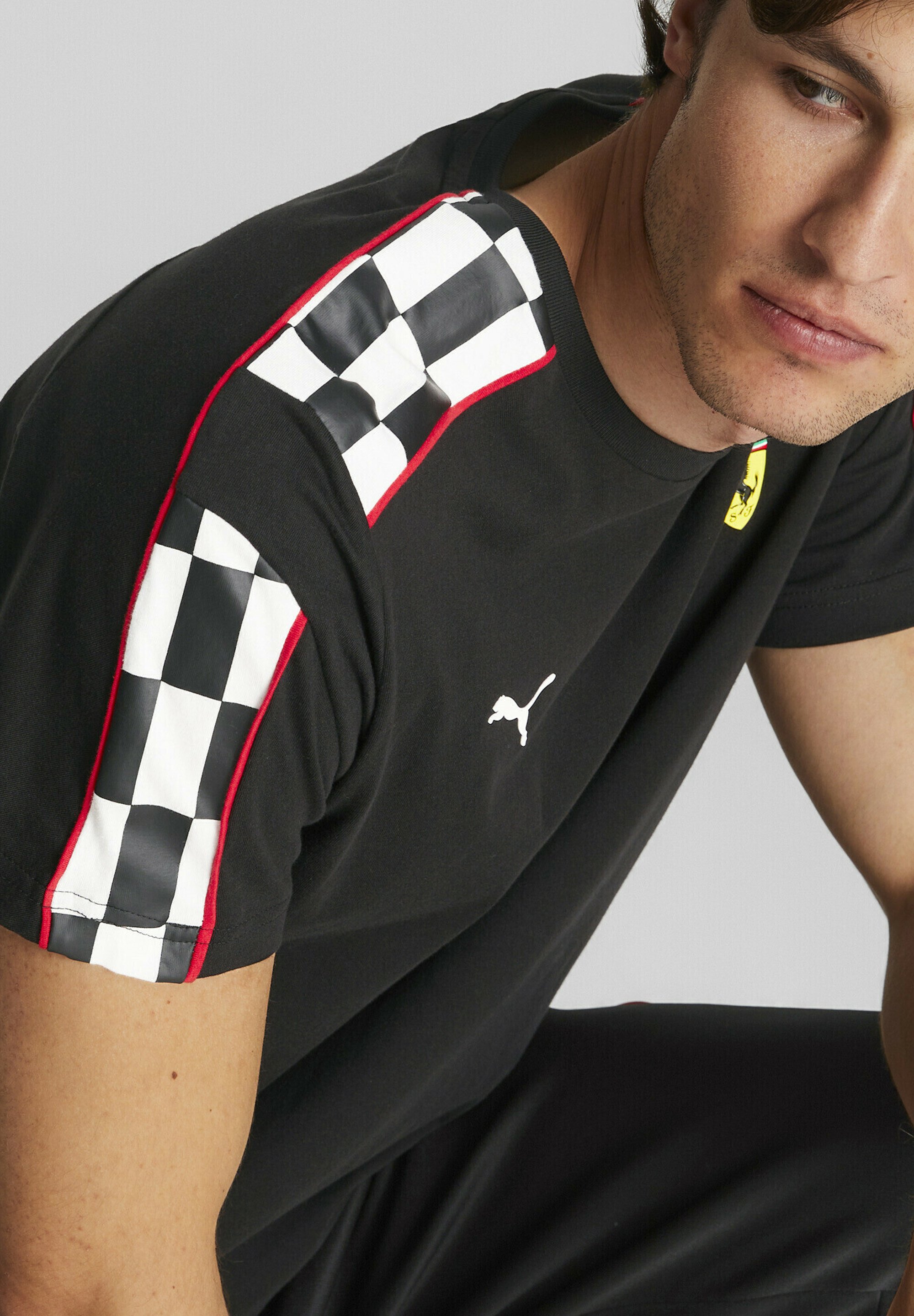 Puma SCUDERIA FERRARI - T-shirt print - black/zwart - Zalando.nl