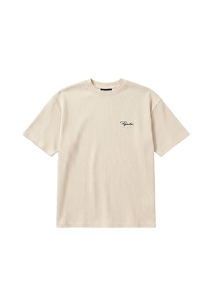 Pegador, SIGNAR OVERSIZED RIB TEE - T-shirt basic - washed cream