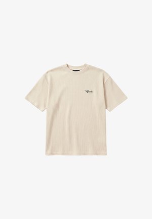 Pegador, SIGNAR OVERSIZED RIB TEE - Základné tričko - washed cream