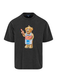 INFINITY BEAR - Print T-shirt - washed black
