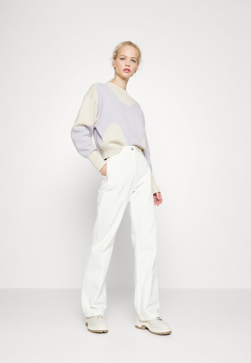 Damen Strickjacken | Marimekko TIETO LOKKI Strickpullover off white/lavender/offwhite - AA31208 Damen Strickjacken | Marimekko TIETO LOKKI Strickpullover off white/lavender/offwhite - AA31208
