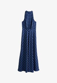 Niet geselecteerd, navy blue polka dot