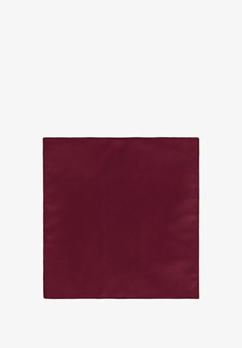 Burgundowa kwadratowa podkładka pod talerze z gładkiego materiału o matowym wykończeniu, z wyraźnymi krawędziami i jednolitym kolorem w całej powierzchni.