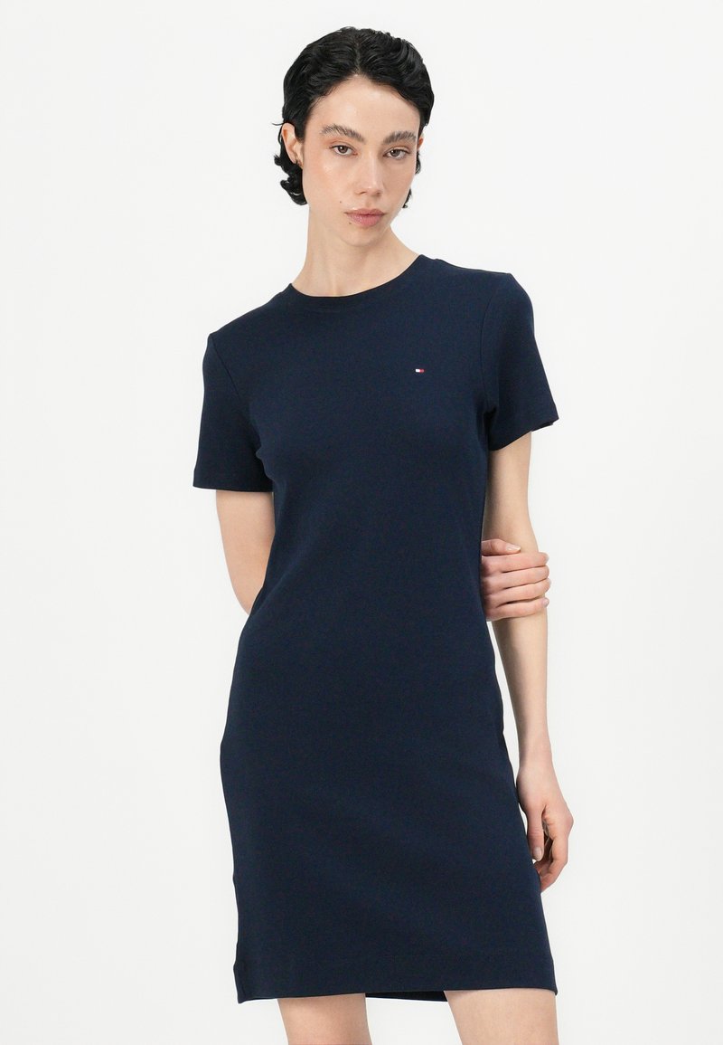 tommy hilfiger jersey dress Tommy Hilfiger NEW CODY SLIM - Jersey dress - dark night navy/dark blue