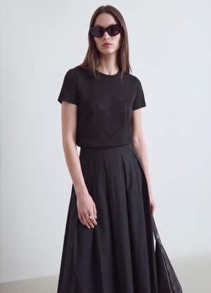 Calliope, T-SHIRT APPLICAZIONI - T-shirt con stampa - ultrablack