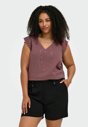 ONLY Carmakoma ONLY CARMAKOMA TOP CARTHYRA TOP - Blúzka - mottled dark red