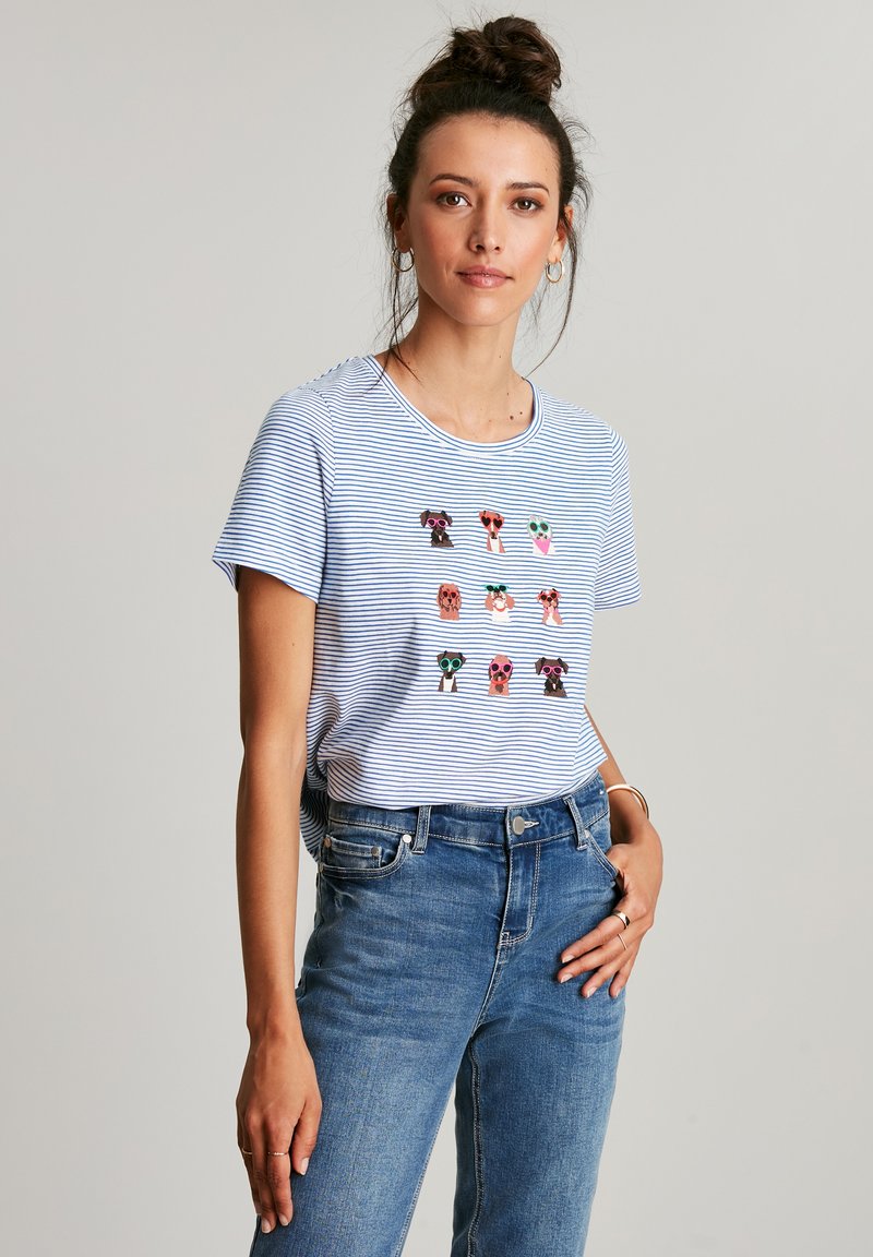 Tom Joule CLASSIC CREW CARLEY EMB TShirt print blue dog sunglasses