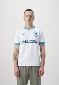 Puma - OLYMPIQUE MARSEILLE HOME REPLICA - Futbolo marškinėliai - white/bleu azur Miniatiūros vaizdas 1