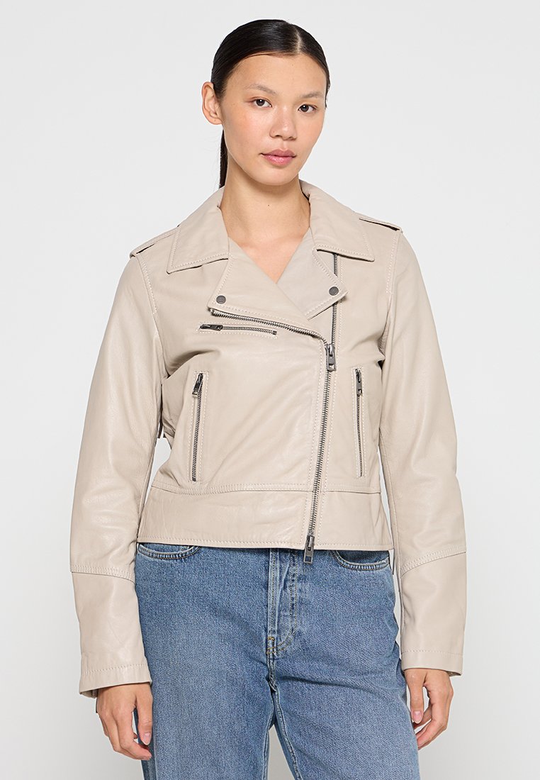 Oakwood Leren jas beige