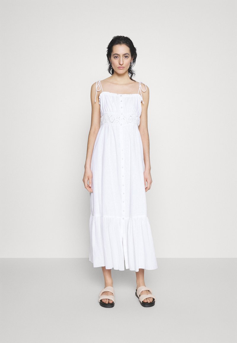 aerie STRAPPY BUTTON DOWN Maxi dress white Zalando.ie