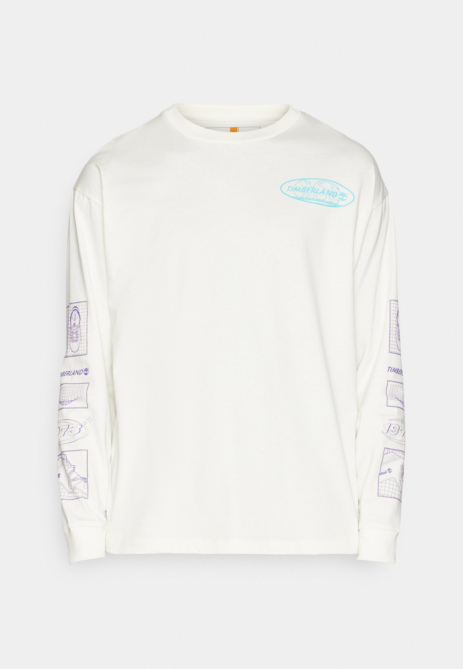 Timberland LONG SLEEVE GRAPHIC TEE - T-shirt à manches longues - vintage  white/blanc - ZALANDO.FR