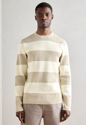 BLOCK STRIPE - Maglione - light stone grey