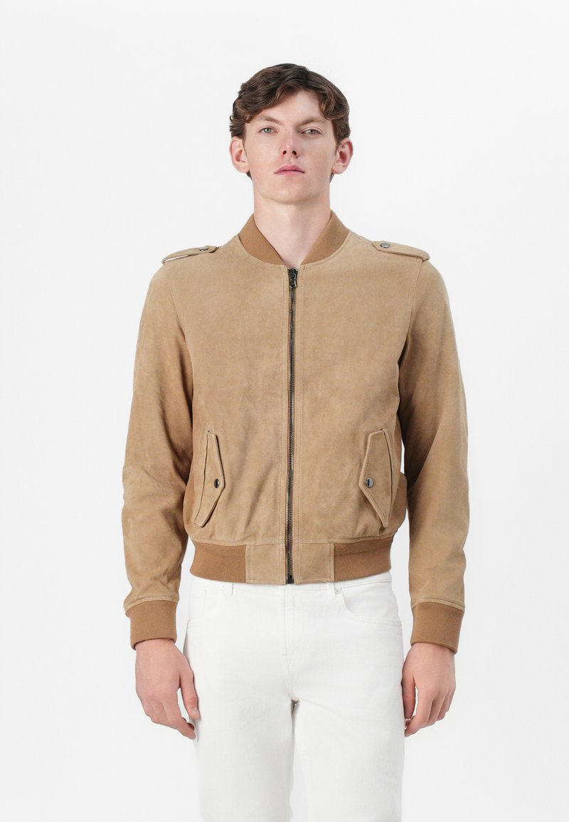 7 For All Mankind Leren jas beige 7 For All Mankind Leren jas beige