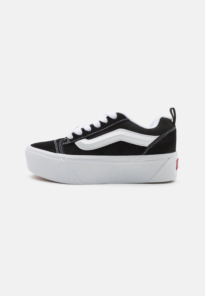 Vans - KNU STACK - Pantofi skate - black/true white, Extindeți