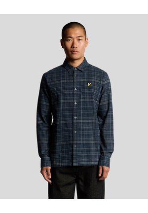 CHECKED  - Vapaa-ajan kauluspaita - dark navy/ tree green